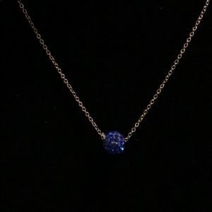 Beautiful blue sparkly charm necklace